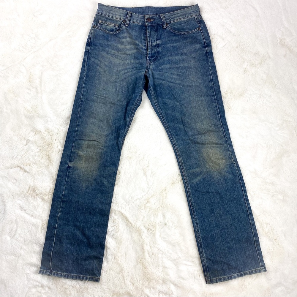 BURBERRY London Men's Blue Striaght Fit Jeans size 32 Pants Made in Italy